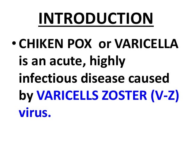 Epidemiology Of Chickenpox