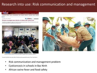 Food safety and antimicrobial resistance research: A One Health perspective