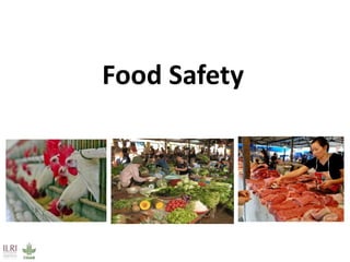 Food safety and antimicrobial resistance research: A One Health perspective