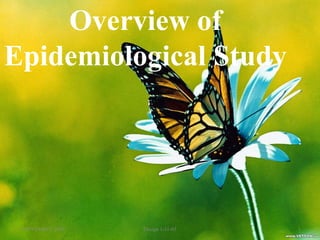 1 NOVEMBER 2003 Design 1-11-03 1 Overview of Epidemiological Study 