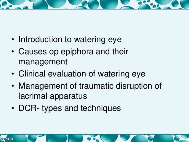 What is watering eye (epiphora), and what causes it?
