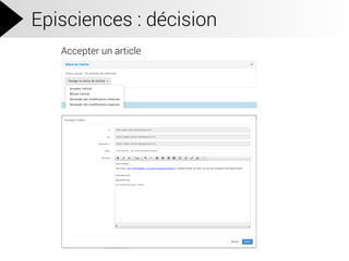 Episciences : décision
Accepter un article
 