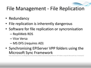EPiServer Deployment Tips & Tricks | PPTX