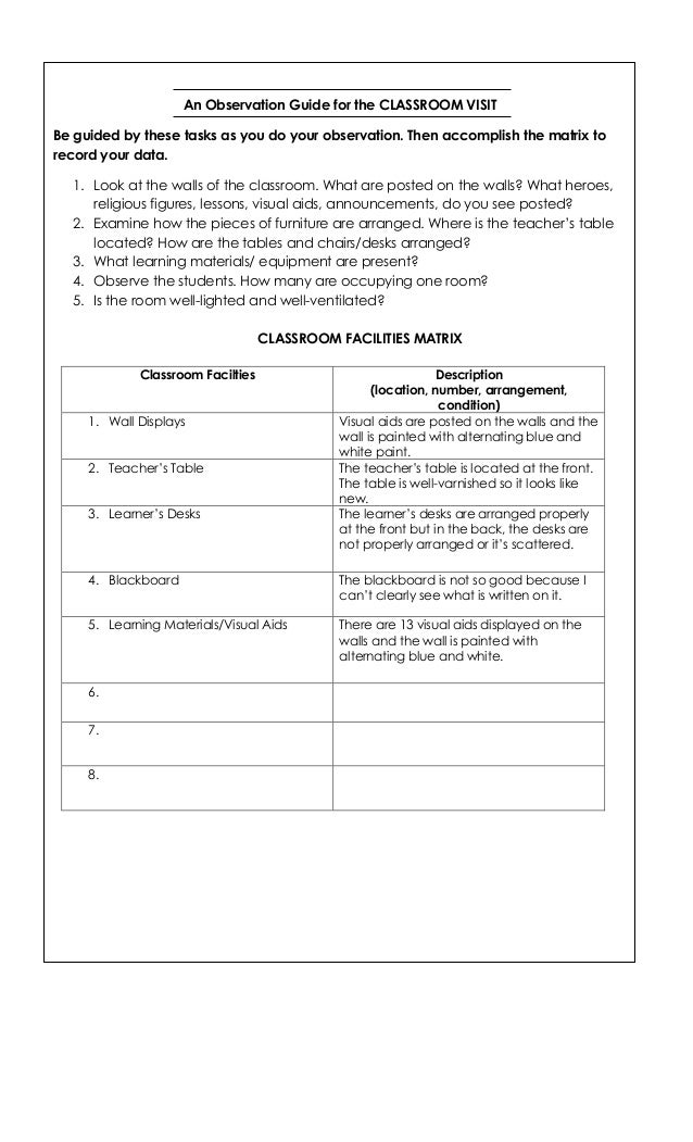 Field Study 1, Episode 1 "The School as a Learning Environment"