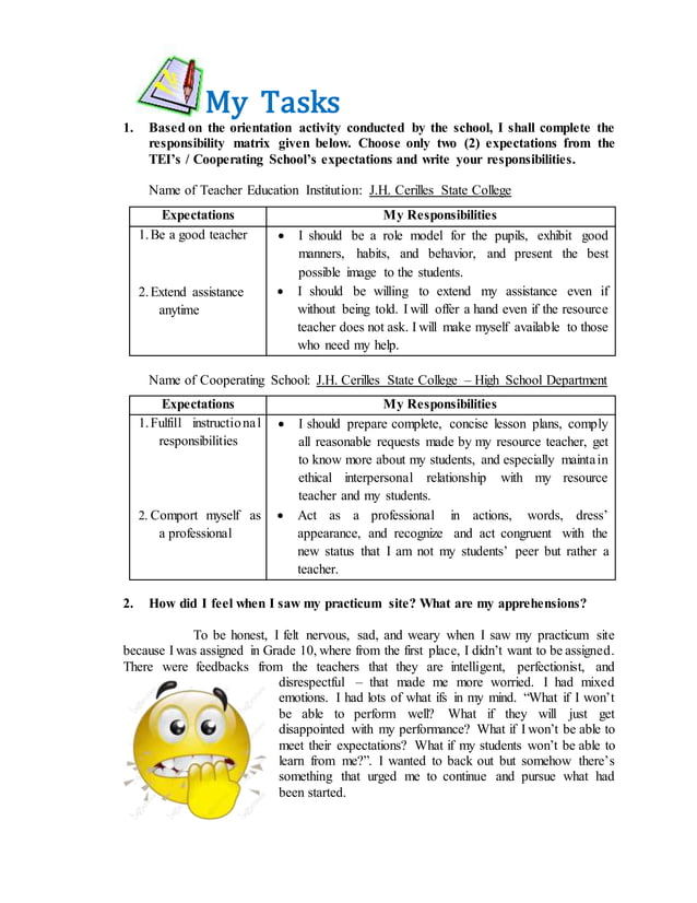 Practice Teaching Portfolio Episode 1 | DOCX