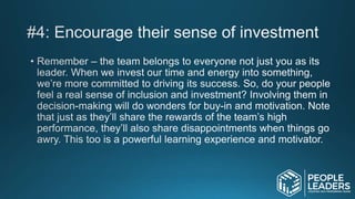 How To Motivate Your Team As A People Leader | PPTX