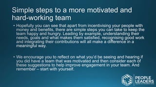How To Motivate Your Team As A People Leader | PPTX