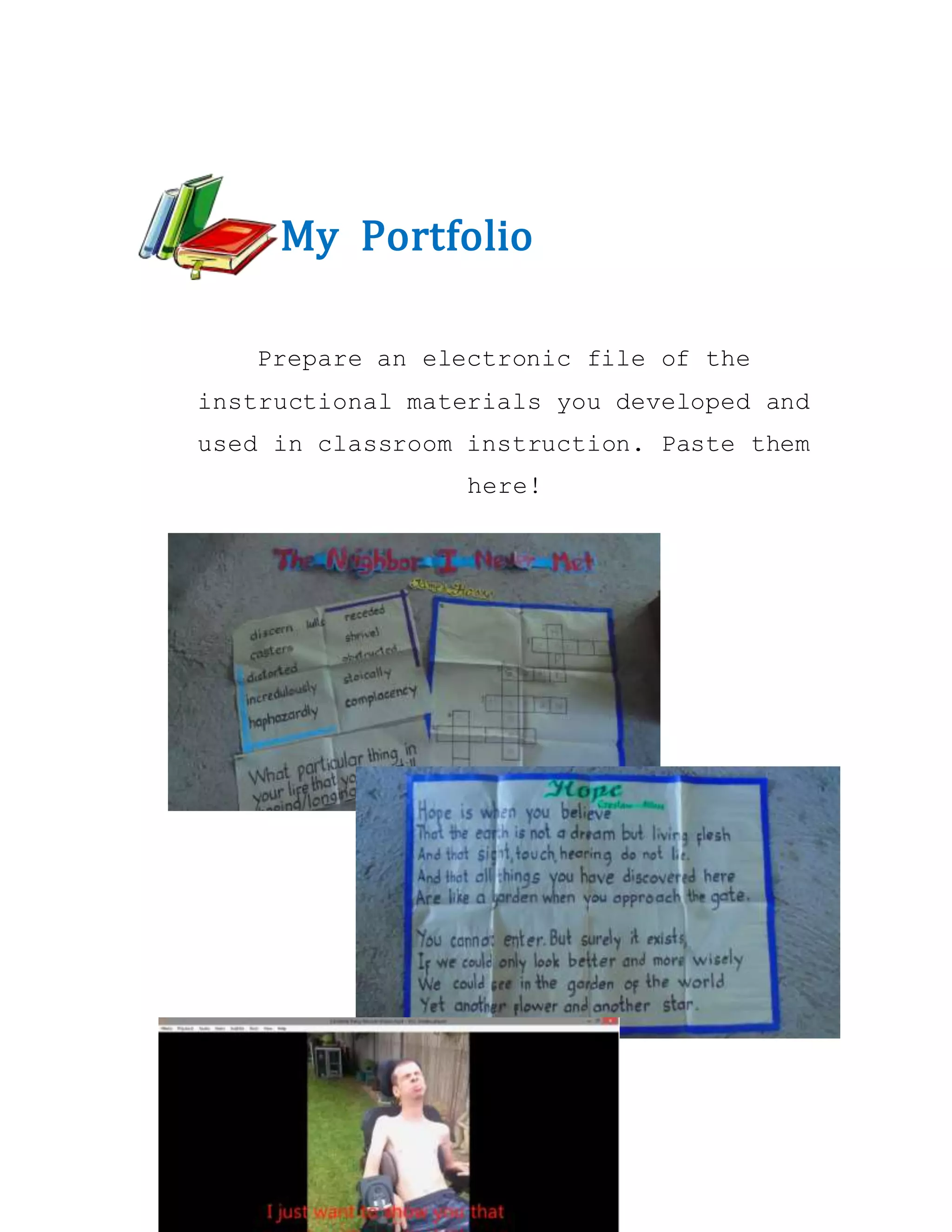 Practice Teaching Portfolio Episode 7 | DOCX