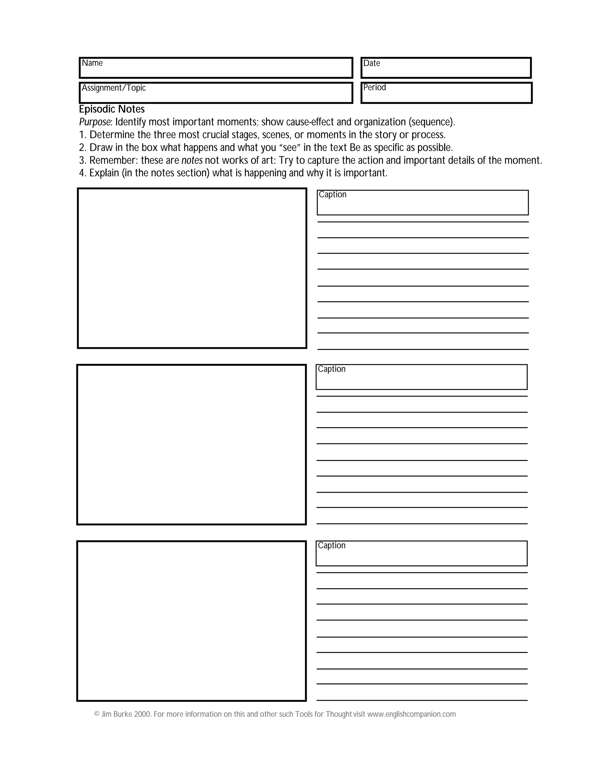 Episodic notes template | PDF