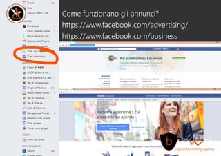 Comefunzionanogliannunci?
https://www.facebook.com/advertising/
https://www.facebook.com/business
 