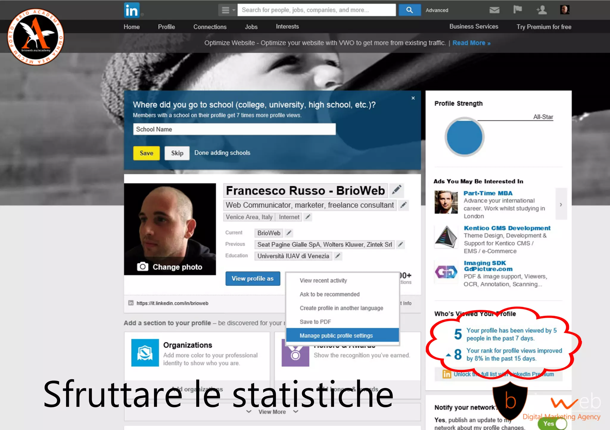 Sfruttarelestatistiche
 