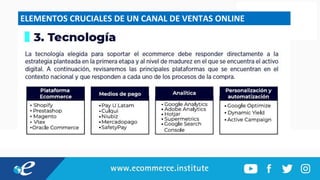 ELEMENTOS CRUCIALES DE UN CANAL DE VENTAS ONLINE
 