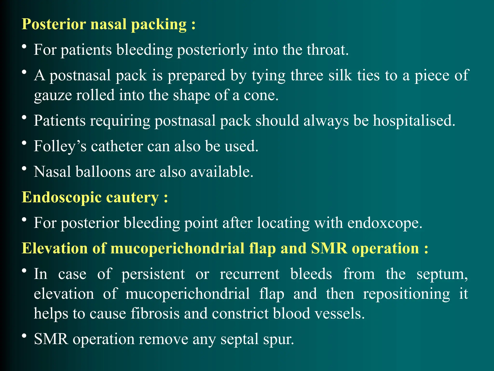 epistaxis.pptx bleeding nose these blood supply management | PPTX