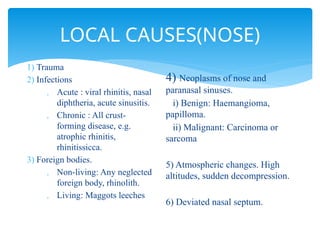 Epistaxis.pptx............................ | PPTX