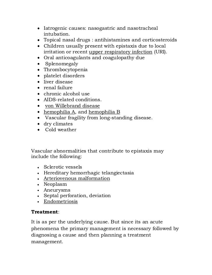 Epistaxis and its homeopathy treatment