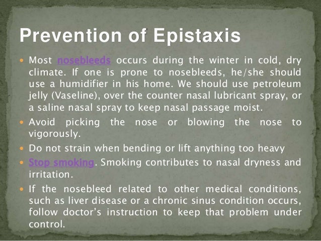 Epistaxis(Nosebleeding): Causes and Treatment