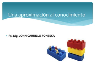  Ps. Mg. JOHN CARRILLO FONSECA
Una aproximación al conocimiento
 
