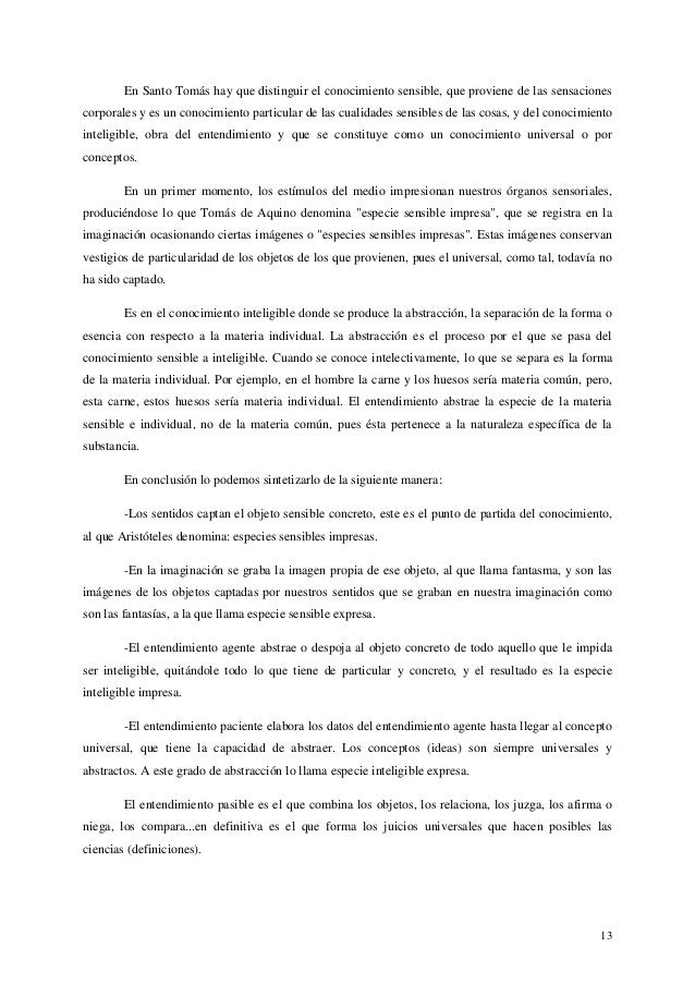 Epistemología de santo tomás (documento)