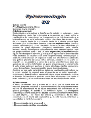 Epistemologia