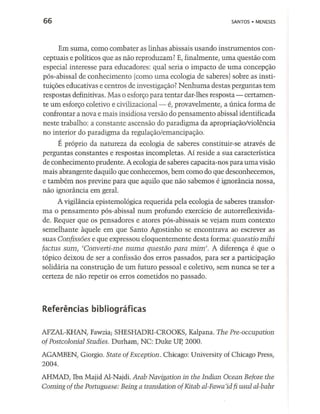 Epistemologias do sul - cap 1
