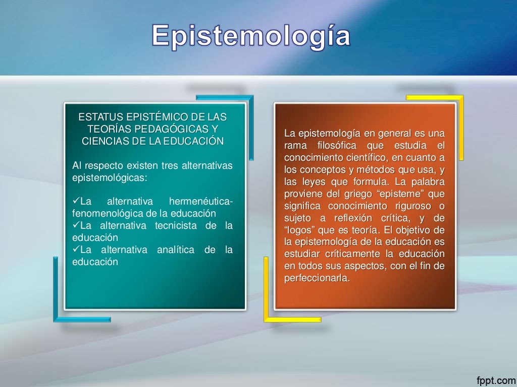 PEDAGOGIA Y EPISTEMOLOGIA