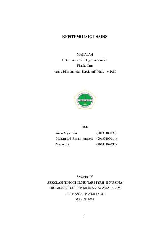 Makalah Epistemologi Sains Docx