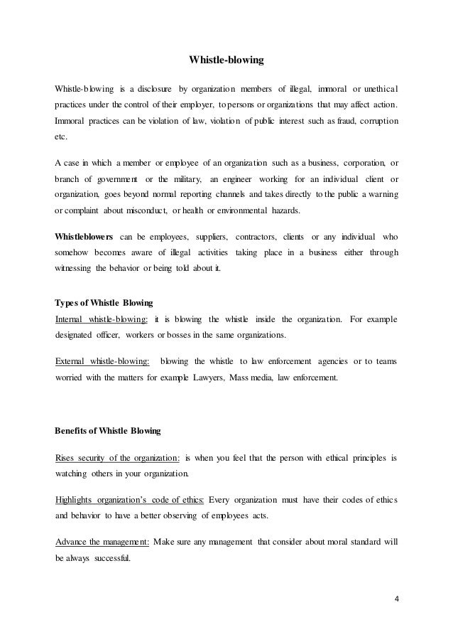 Essay On Curfew Whistleblowing How To Write An Outline For A Narrative Essay also Evaluate Definition Essay Epistemology Whistle Blowing Conservation Of Forest Essay