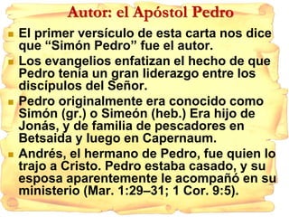 Autor: el Apóstol Pedro








Después de la resurrección y ascensión del
Señor, Pedro dio inicio al plan de escoger
...