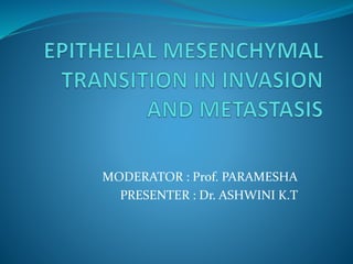 MODERATOR : Prof. PARAMESHA
PRESENTER : Dr. ASHWINI K.T
 