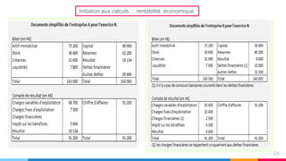 26
Initiation aux calculs : rentabilité économique
 