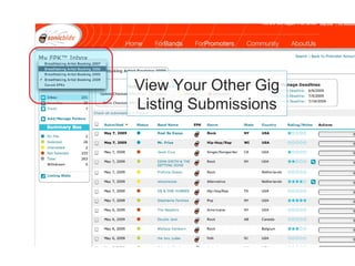 View Your Other Gig Listing Submissions