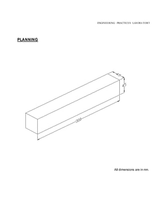ENGINEERING PRACTICES LAB ORA TORY
PLANNING
All dimensions are in mm.
 