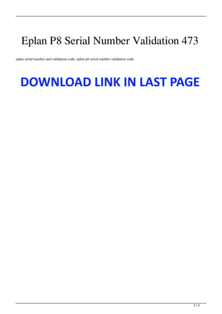 Crack de eplan p8 2.6 free