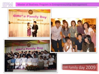 EPM   Master of Business Program in Entrepreneurship Management
 