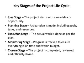 PROJECT MANAGEMENT AND ROLE OF PROJECT MANAGER | PPTX