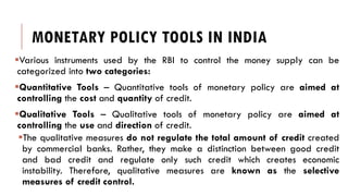 Quantitative Instruments Rbi Comprehensive Overview of Monetary Policy in India: Tools, Objectives ...