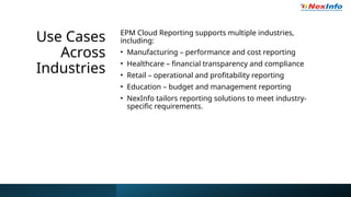 EPM Cloud Reporting using Oracle cloud Software.pptx