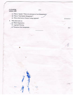 CWA Final EPM - Question Paper - Dec12