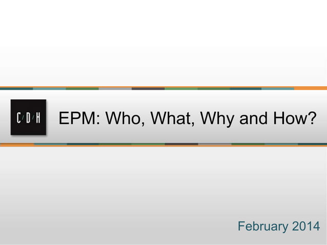 Epm seminar presentation | PPT