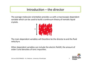 Nonlocal effects in models of liquid crystal materials | PDF