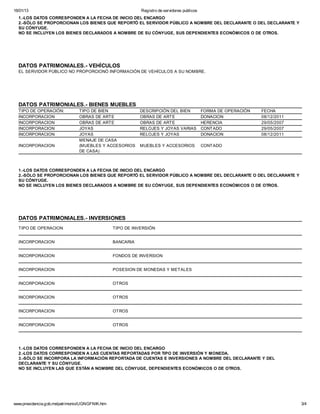16/01/13                                                    Registro de servidores publicos
  1.-LOS DATOS CORRESPONDEN A ...