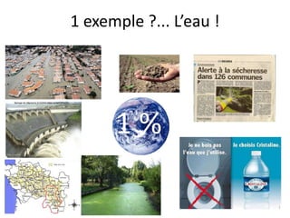 1 exemple ?... L’eau !




      1%
 