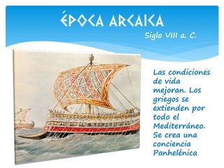 La edad oscura y la época arcaica de Grecia