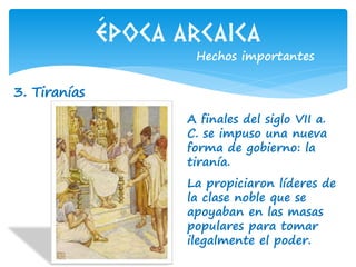 La edad oscura y la época arcaica de Grecia