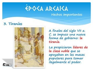 La edad oscura y la época arcaica de Grecia