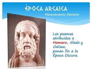La edad oscura y la época arcaica de Grecia