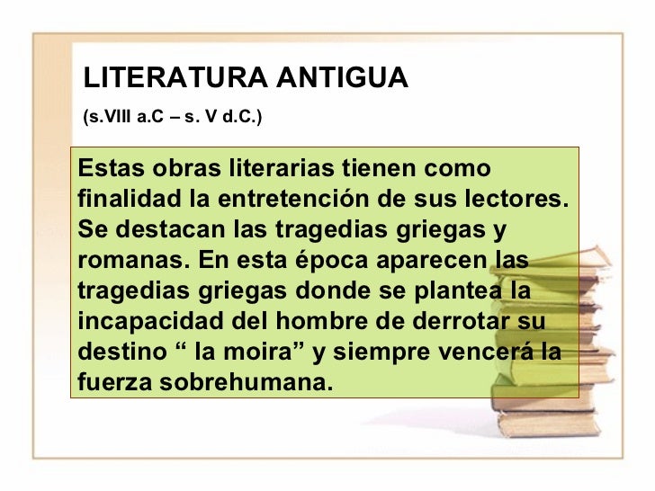 Epocas literarias
