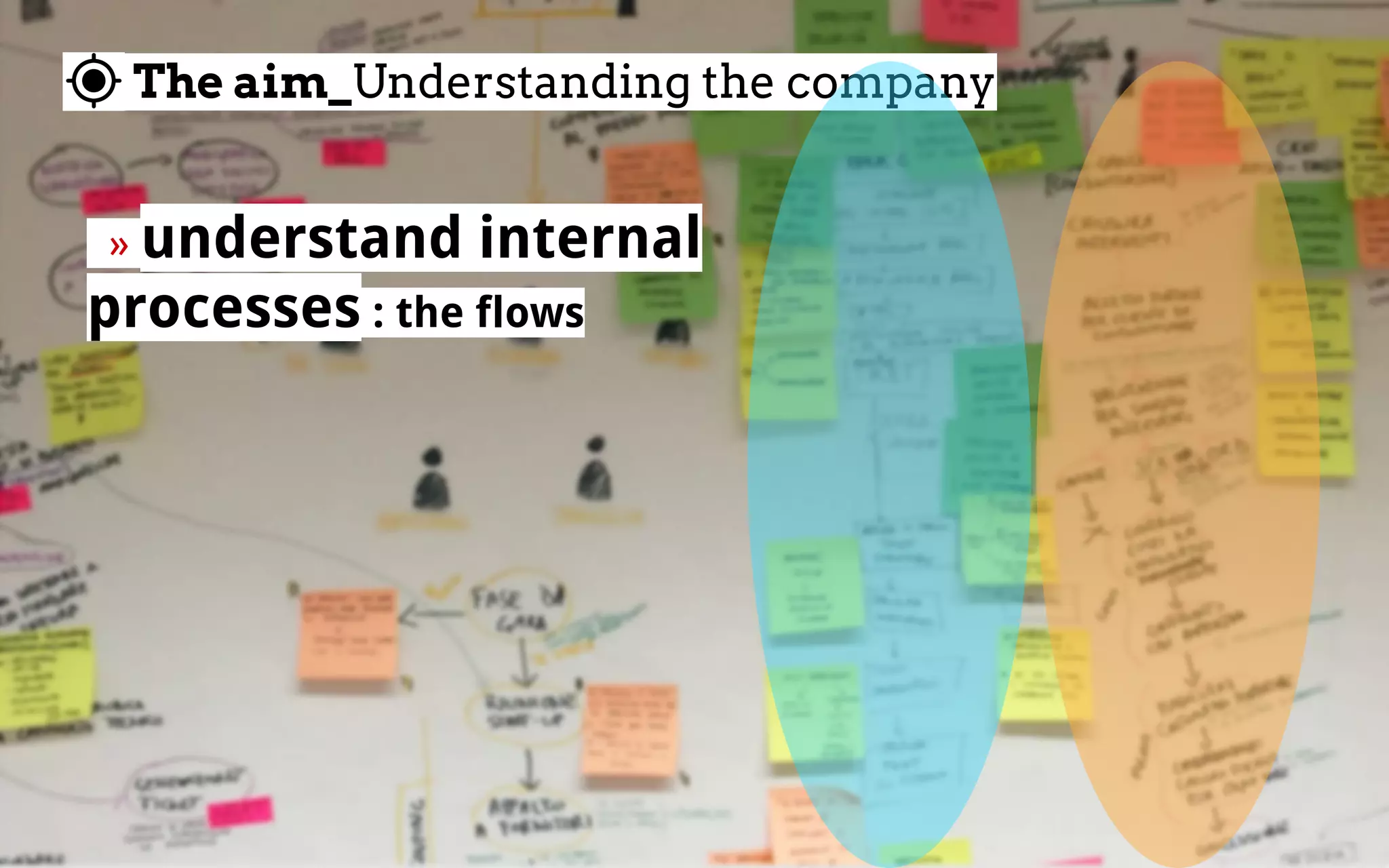 The aim_Understanding the company
  » understand internal
processes : the flows
 