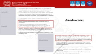 Consideraciones
 