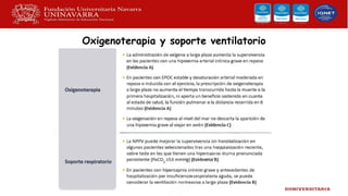 Oxigenoterapia y soporte ventilatorio
 